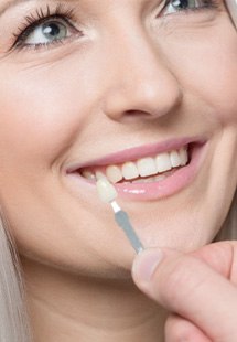 woman getting cosmetic dentistry in Newton 